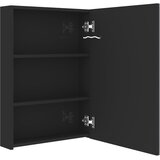  LED kupaonski ormarić s ogledalom sjajni crni 50 x 13 x 70 cm | shoptok.hr