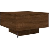  Stolić za kavu s LED svjetlima smeđi hrast 55x55x31cm | shoptok.hr