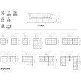 Makamii Siva baršunasti sofa 180 cm Aloha – | shoptok.hr