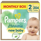 Pampers PLENICE plenice Harmonie, velikost 2 (4-8 kg), 204 kosov