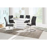 CARRYHOME nihajni stol, kovina, tekstil črna, barve kroma | Shoptok.si