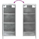  Umivaonik s policom za zid Betonska siva 35 x 20 x 81 cm | shoptok.hr