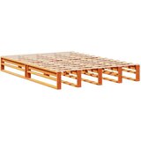  Knjižna postelja brez vzmetnice vošč. rjava 135x190cm trden les | Shoptok.si