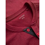 Ombre Men's T-shirt with round henley neckline - red | Eponuda.ba