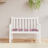  Jastuk za vrtnu klupu crveni karirani 120x50x3cm tkanina Oxford | shoptok.hr