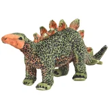 vidaXL Stojeća plišana igračka stegosaur zeleno-narančasti XXL