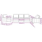  3-dijelni set sofa s jastucima smeđi baršunasti | shoptok.hr