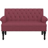  Klupa s naslonom boja vina 120 x 62 x 75 5 cm od tkanine | shoptok.hr