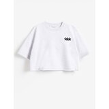 Reserved Pamučna majica s printom - svijetlo siva | shoptok.hr