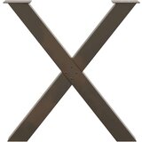 vidaXL Noge za blagovaonski stol X-oblika 2 kom 70x(72-73) cm čelik | shoptok.hr