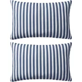  Vrtni jastuci s prugastim uzorkom 2 kom 60 x 40 cm mornarsko plavi