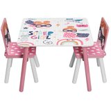 Kinder Home Drveni dečiji sto sa stolicama roze Cene