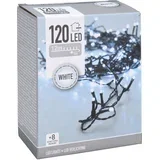 Novoletne lučke veriga 120 LED hladno bela 12m – 8 funkcij, (20379854)
