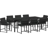  Vrtni set za objed 9 pcs Crna poliratan | shoptok.hr