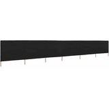  Vjetrobran sa 6 panela od tkanine 800 x 160 cm crni | shoptok.hr
