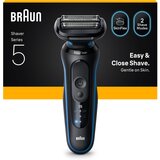 Braun Brivnik Series 5 52-B1000s za in mokro suho britje, modre barve | Shoptok.si