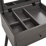 MID.YOU KOZMETIČNA MIZA les, steklo, tekstil, leseni material | Shoptok.si