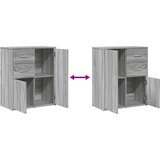  Komoda 2 kom siva boja hrasta 60x31x70cm od konstruiranog drva | Eponuda.ba