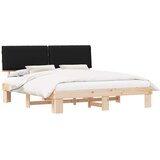  Krevetni okvir s tapiciranim uzglavljem Crna 180 x 200 cm | shoptok.hr