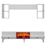 Hanah home tv polica orion fireplace white silver | Eponuda.com