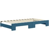  Dnevni krevet na razvlačenje plavi 100 x 200 cm baršunasti | shoptok.hr