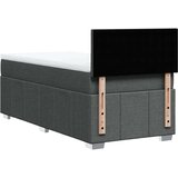vidaXL Box spring postelja z vzmetnico temno siva 90x190 cm blago | Shoptok.si