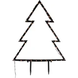božični reflektor drevo črno 54cm vklj. led IP44 - kas