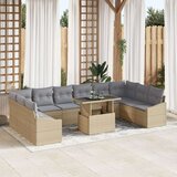  Set vrtnih sofa Set od 11 Bež i siva Poly Rattan Poliester Cijene