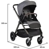 Cangaroo Kolica za bebe set 3 in 1 macan grey ( CAN53140 ) | Eponuda.com