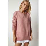 Happiness İstanbul Women's Medium Pink Oversized Knitwear Sweater Cene