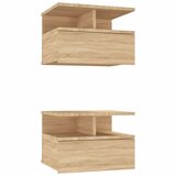Maison Chic Stenski Dvo delni komplet Nočne omarice - Nočne mize sonoma hrast 40x31x27 cm inž. les, (21687609) Cene