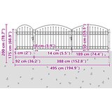  Vrata Ograde za Vrt s Arhivnim Vrh Assen Siva 500 x 100 cm | shoptok.hr