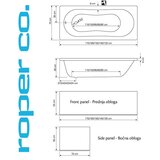 Miraggio Kupaonska kada Pamela 70x150 Lux | shoptok.hr