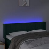  LED uzglavlje tamnozeleno 147x16x78/88 cm baršunasto | shoptok.hr