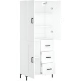  Visoka komoda bijela 69,5x34x180 cm konstruirano drvo | shoptok.hr