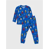 LC Waikiki LCW baby Crew Neck Long Sleeve Mickey Mouse Printed Baby Boy Pajamas Set