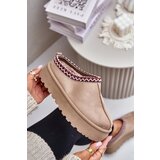 Boto PS1 Low Women's Snow Boots With Embroidery On Platform Dark Beige Narirya | shoptok.hr