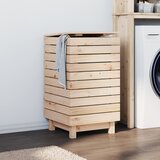 vidaXL Košara za rublje 44x44x76 cm od masivne borovine u