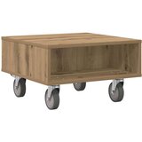  Stranska miza s kolesi Umetni hrast 50,5 x 50 x 30 cm, (5000201745) | Shoptok.si