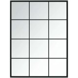  Zidno ogledalo crno 80 x 60 cm metalno | shoptok.hr