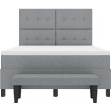  Postelja s predalnikom z ležiščem in klopjo svetlo siva 160x200 cm Tkanina | Shoptok.si