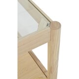Ellos Home Klubska mizica s stekleno mizno ploščo v naravni barvi 60x120 cm Class – | Shoptok.si