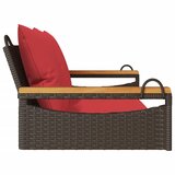  Klupa za ljuljanje s jastucima smeđa 109x62x40 cm od poliratana | Eponuda.ba