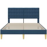  Krevetna konstrukcija s uzglavljem Plava 140 x 190 cm Tkanina | Eponuda.com