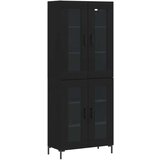  Visoka komoda crni 69 5x34x180 cm konstruirano drvo | shoptok.hr