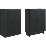  Set ormara 2 pcs Crna 66 x 34,5 x 90 cm Konstruirano drvo | shoptok.hr