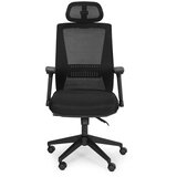 Modern Home ergonomska uredska stolica s okretnim mehanizmom i podesivom visinom – crna | shoptok.hr
