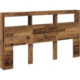 Ormarić za uzglavlje s LED svjetlima staro drvo 180x17x102 cm | shoptok.hr