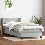 vidaXL Box Spring krevet s madracem svijetlo sivi 90x220 cm baršun | shoptok.hr