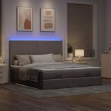 vidaXL Otomanski okvir kreveta s madracima smeđesivi 200x200cm tkanine | shoptok.hr